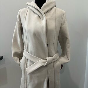 Aritzia Wilfred Cream Wool Blend Coat